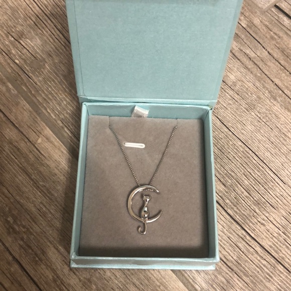 Jewelry - NWOT ~ Cat And Moon Necklace 🐈🌙